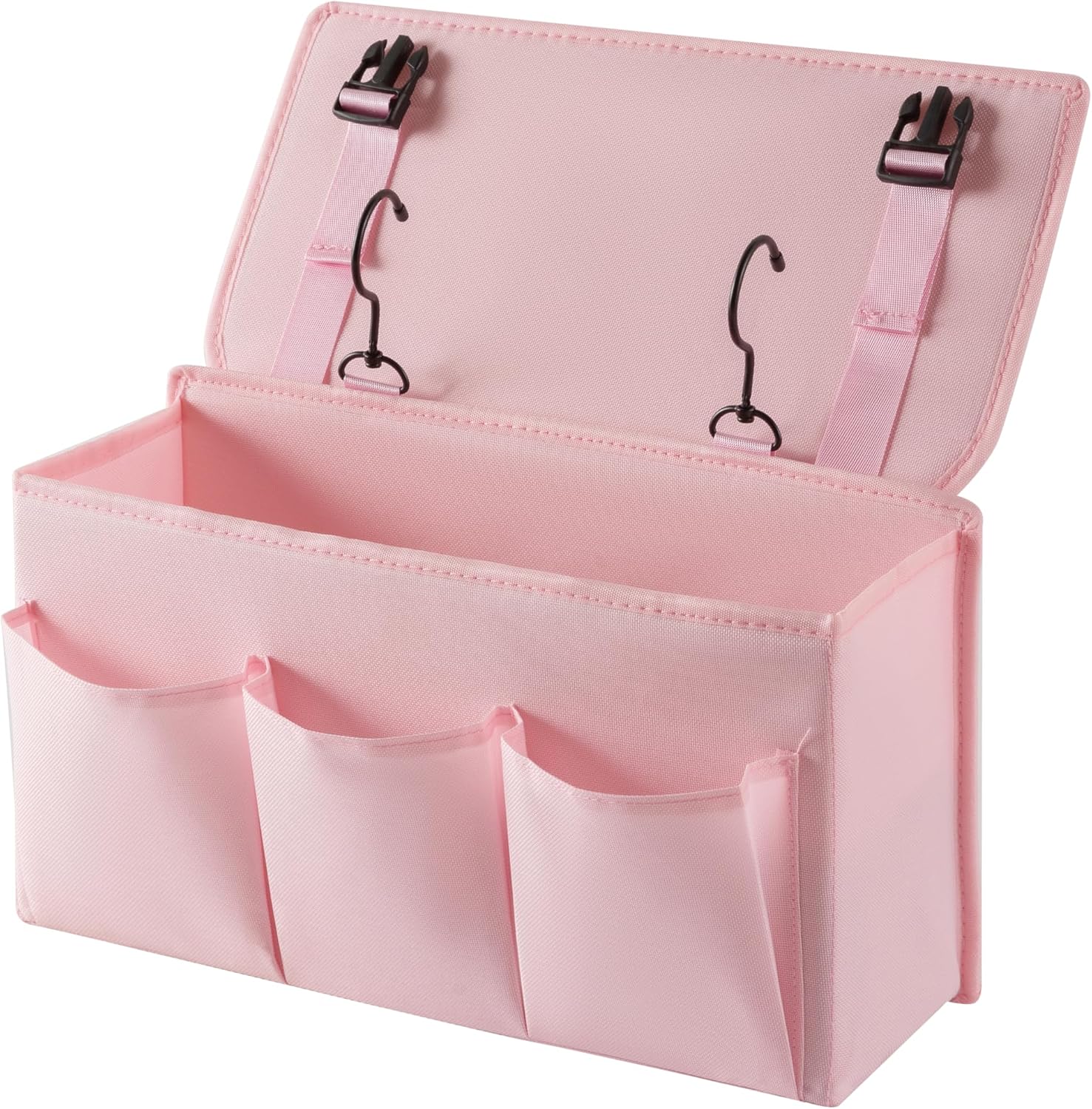 Bedside Caddy Bedside Storage Organizer,Bed Caddy With Thickened Material Suitable for Homes, Dormitories, Hospitals, Cribs, RVs，Great for Magazines,Books,Remote, Phone (Grey)