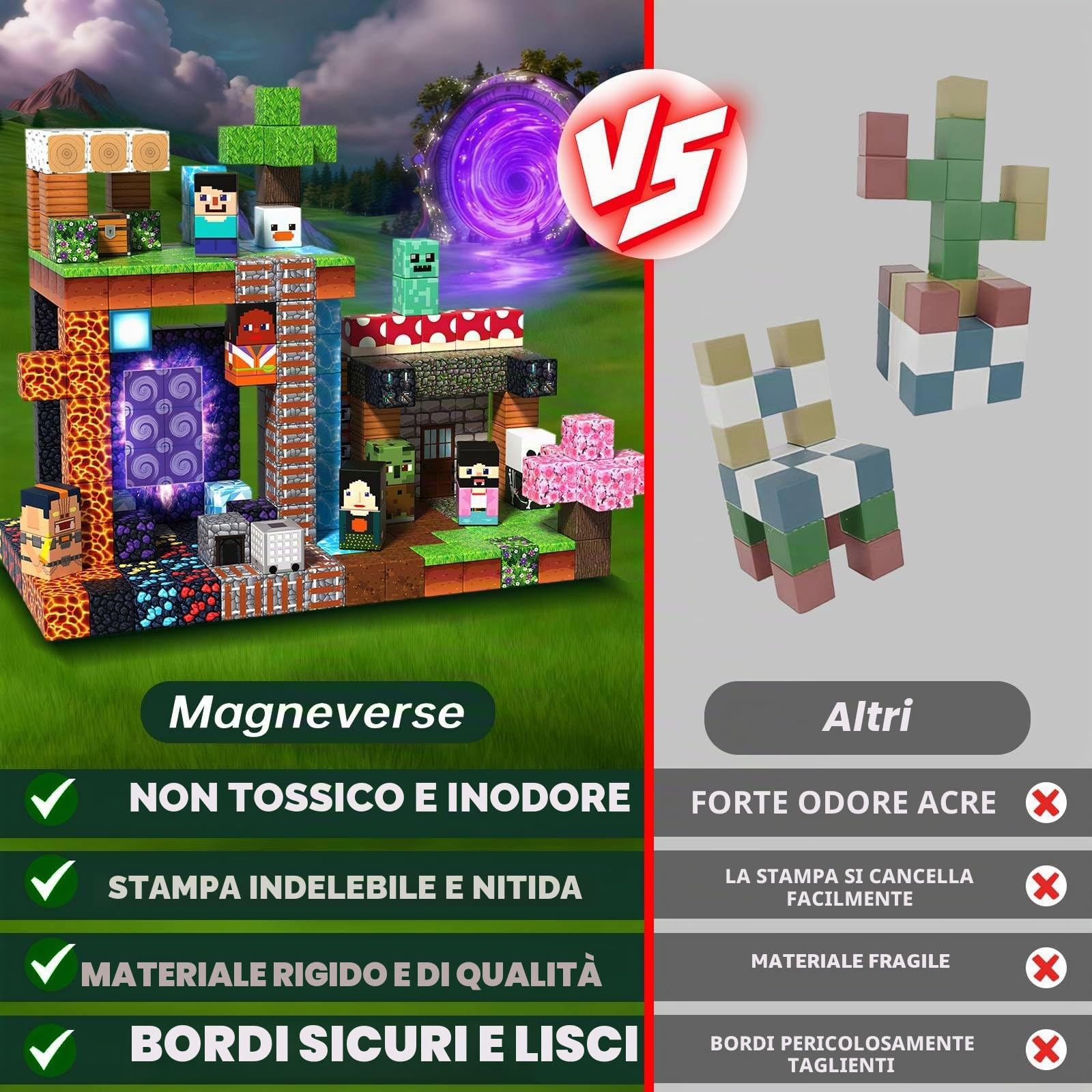 Magneverse Costruzioni Magnetiche per Bambini 300 Pezzi - Tema Avventura: Costruisci la Tua Missione e Vivi un'Esperienza di Squadra, Giocattolo Educativo Regalo per Bambini 4-12 Anni
