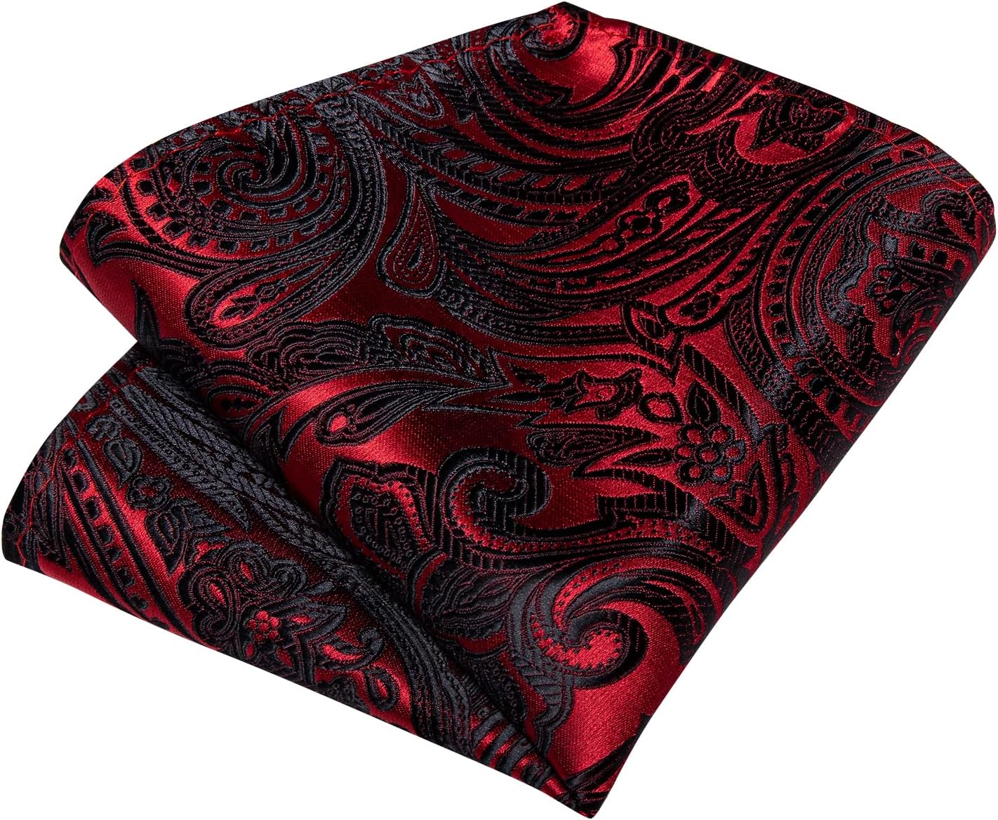 DiBanGu Paisley Ties for Men Silk Necktie and Pocket Square Cufflinks Tie Clip Set Woven Classic Mens Tie for Wedding Party - Image 7