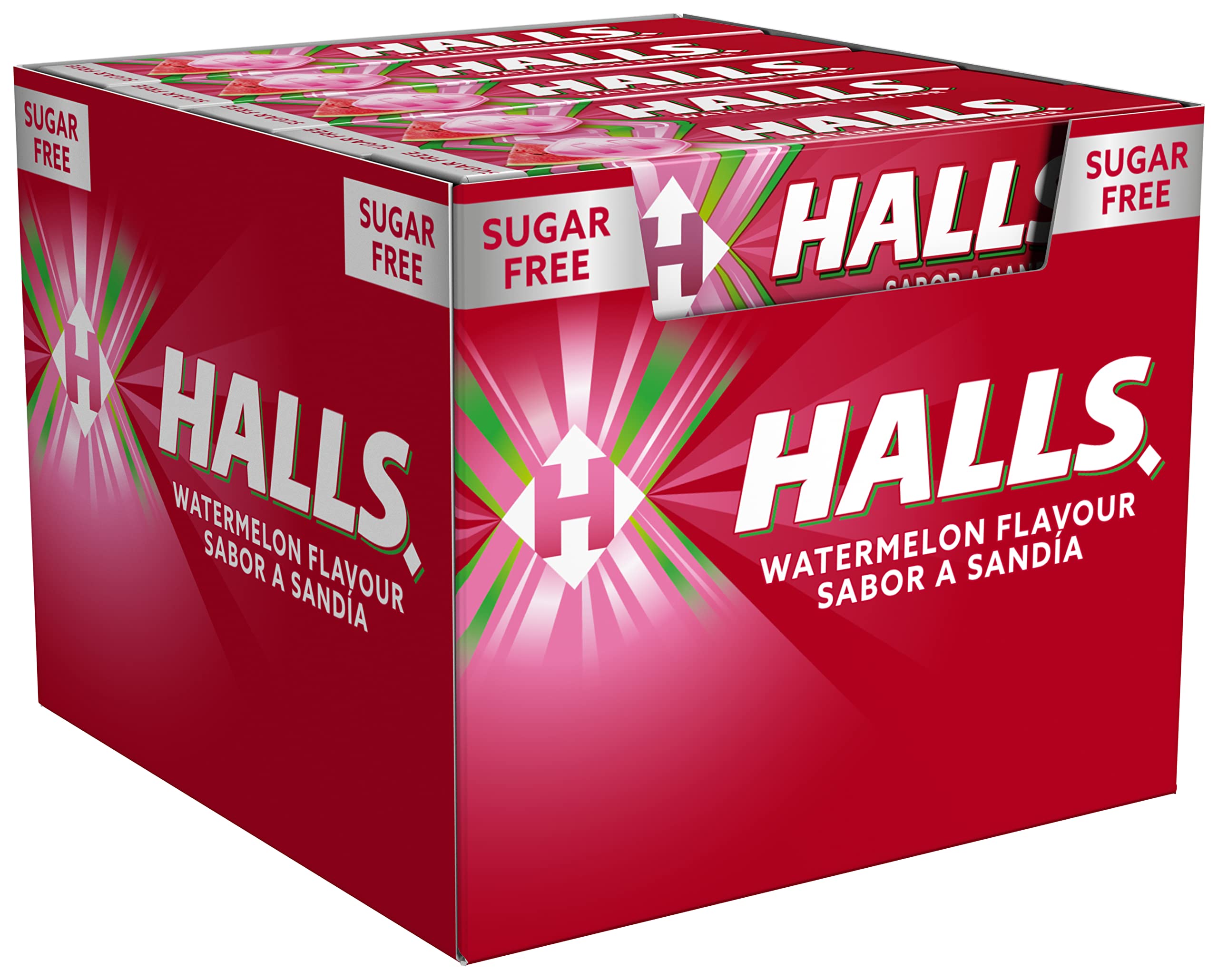 Halls Sandía Caramelo duro Caja 20 Sticks 32 g