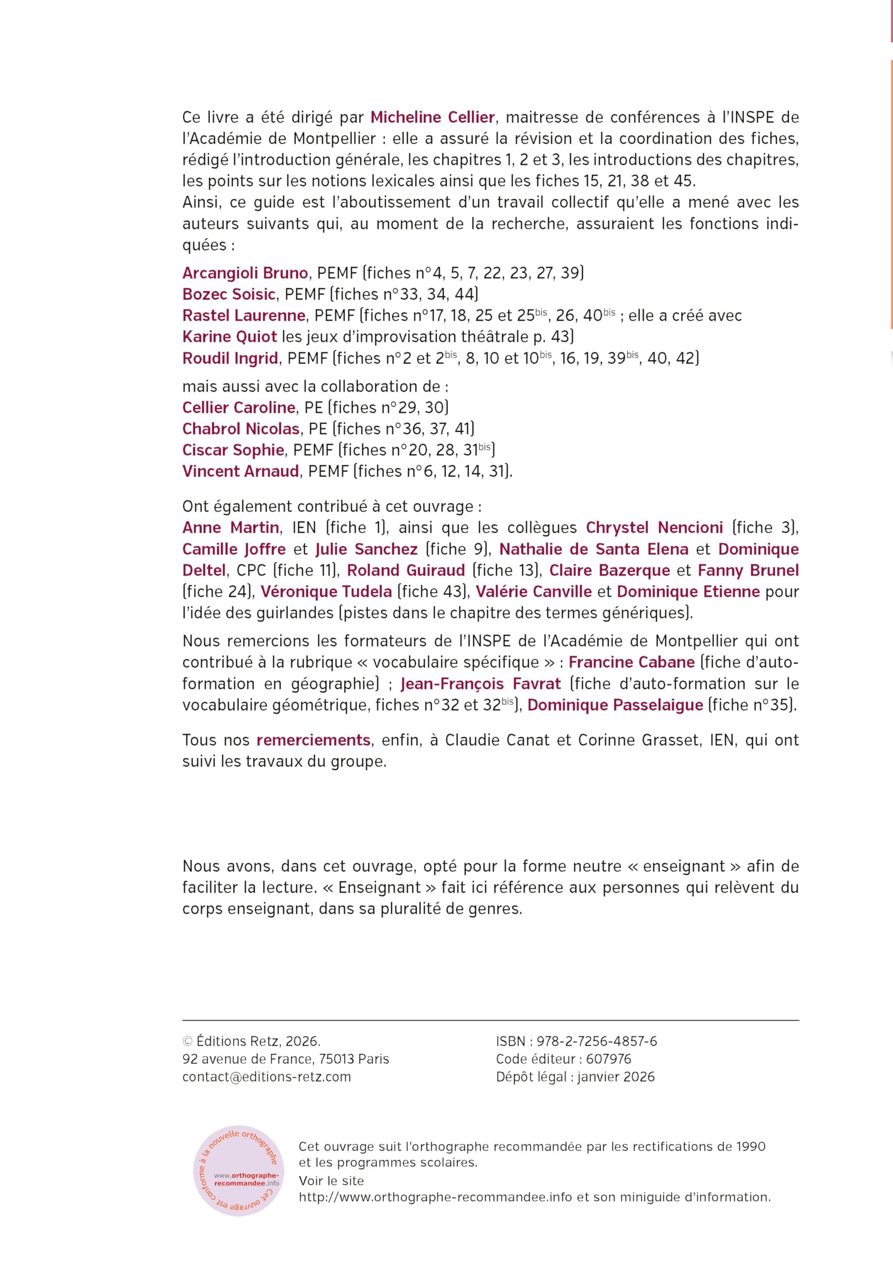 Guide pour enseigner le vocabulaire aux cycles 2 et 3 (+ ressources numériques) - Nouvelle édition conforme aux programmes 2025