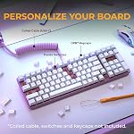 Glorious Gaming Keyboard - GMMK 2 Hot Swappable TKL Mechanical Keyboard, Wired, Custom Keyboard - Custom Mechanical Keyboard - Premium Barebones - Compact 65% Keyboard (Pink RGB Keyboard)