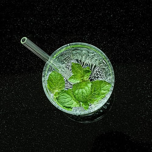 Miniatura 3 de Juego de pajitas de cóctel de vidrio transparente con cepillos de limpieza de nylon (8 piezas) - SI-SGL6-8C