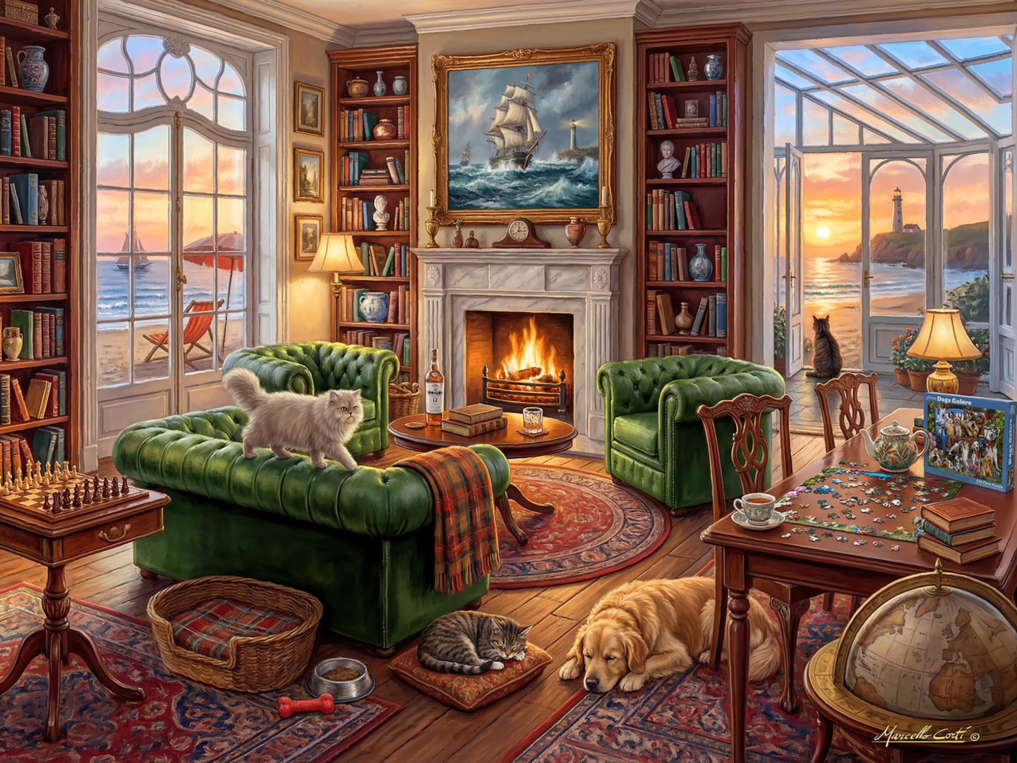 Seaside Study 500 Piece Jigsaw Puzzle for Adults - Library Puzzle by VCC