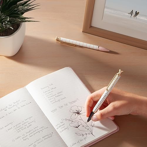 Miniatura 6 de U Brands 'The Monterey' - Bolígrafo retráctil, a rayas, tinta negra, paquete de 2 (486U06-48)