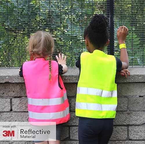 Miniatura 3 de Salzmann 3M - Chaleco de seguridad de alta visibilidad para niños, con cremallera, fabricado con material reflectante 3M
