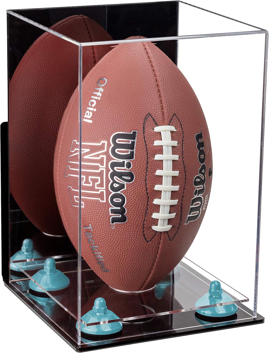 Better Display Cases Acrylic Football Display Case Vertical with Mirror, Wall Mount