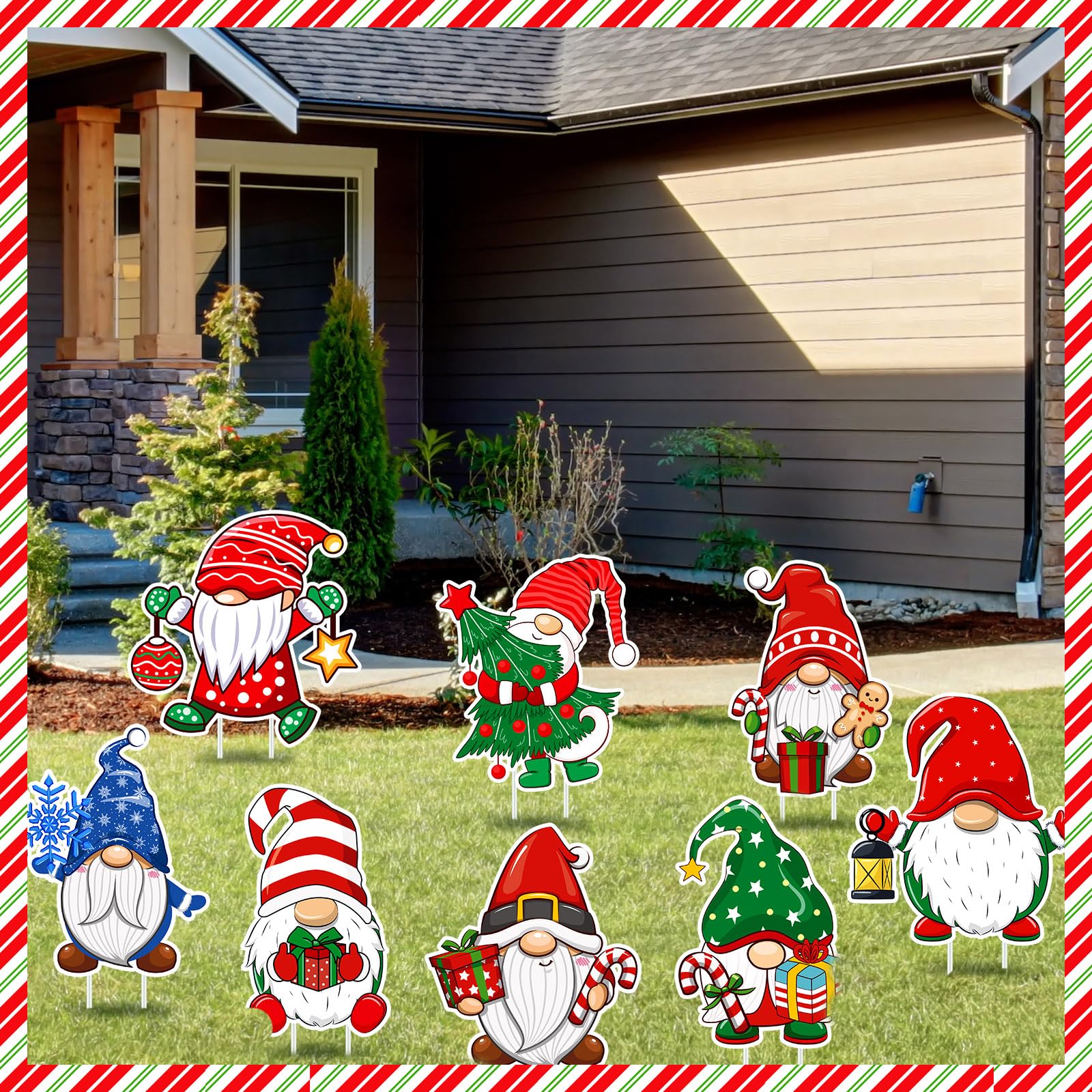 Amazon.co.jp: BBTO クリスマスヤードサイン ノームヤードステーク