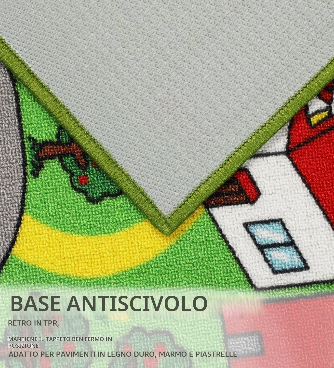 Capslpad Tappetino da gioco per auto, 150 x 200 cm, antiscivolo, con mappa della città, tappeto interattivo, lavabile in lavatrice, creativo, educativo, per bambini, adolescenti, stanza dei giochi