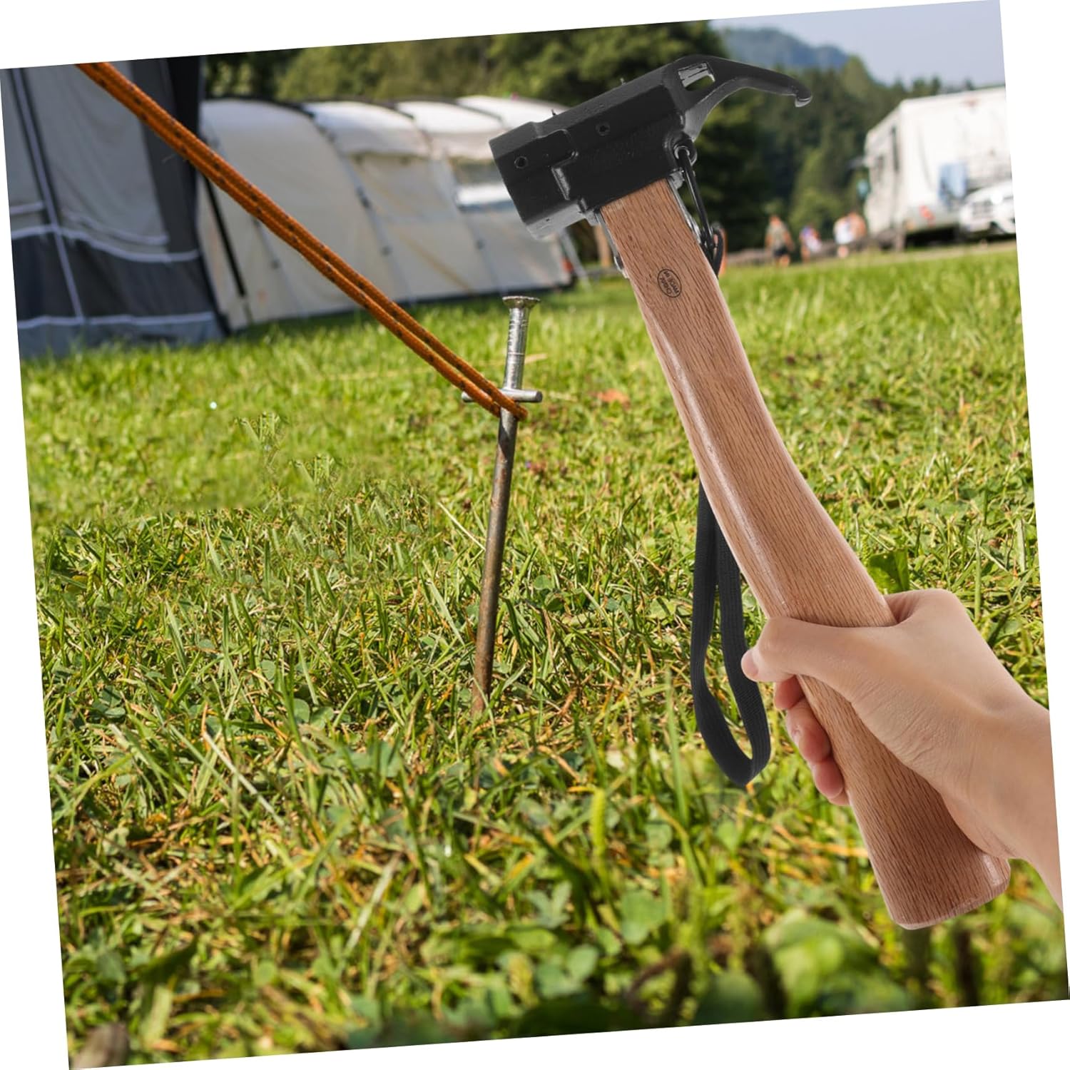 Tent Stake Hammer and Puller Camping Mallet Tool Robust for Outdoor Tent Accessories