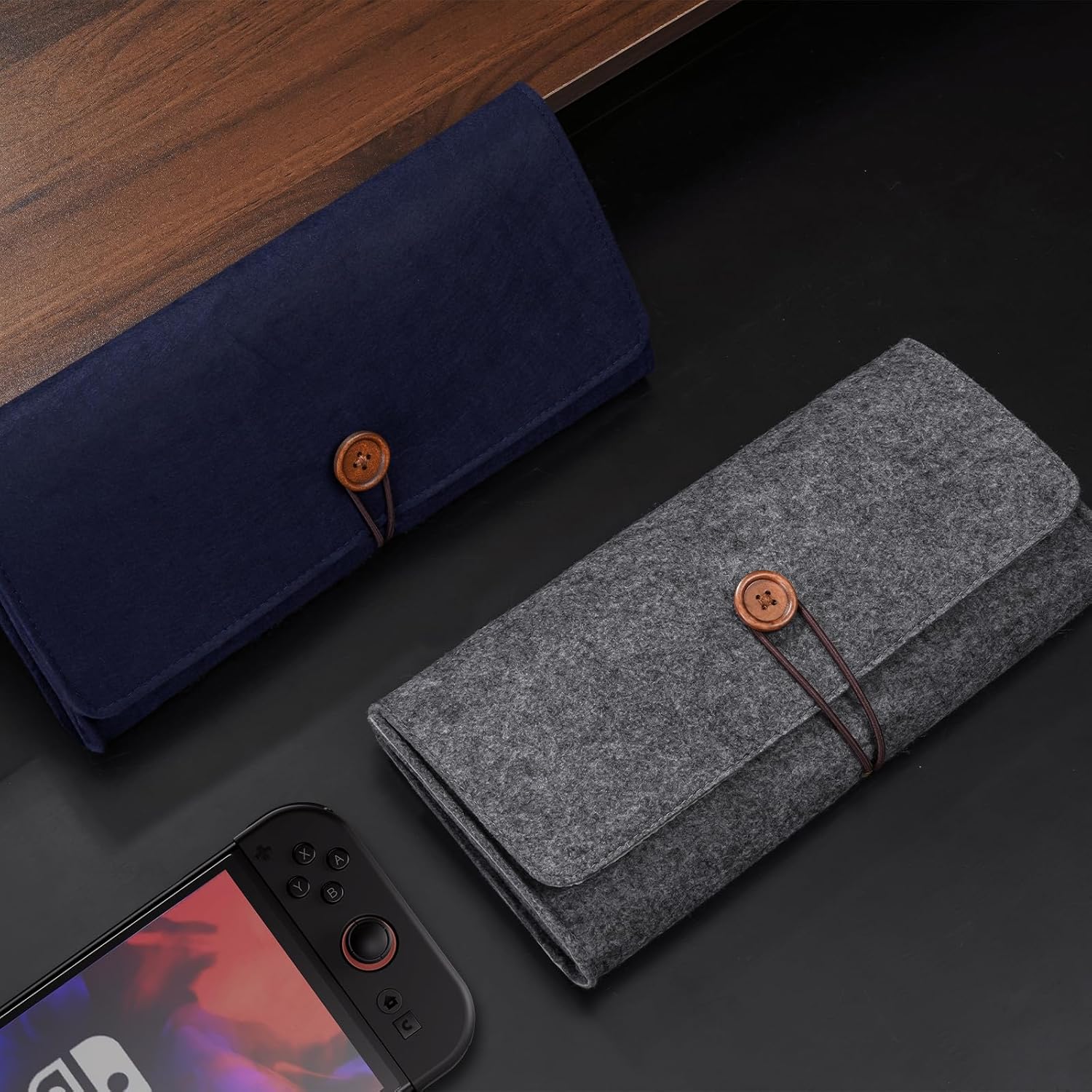 ProCase Carrying Case for 2025 Nintendo Switch 2; Portable Travel Bag Ultra Slim Felt Pouch with 5 Game Cartridges Holders a Bit Large for 7.9-Inch Switch 2 -Black - Image 7