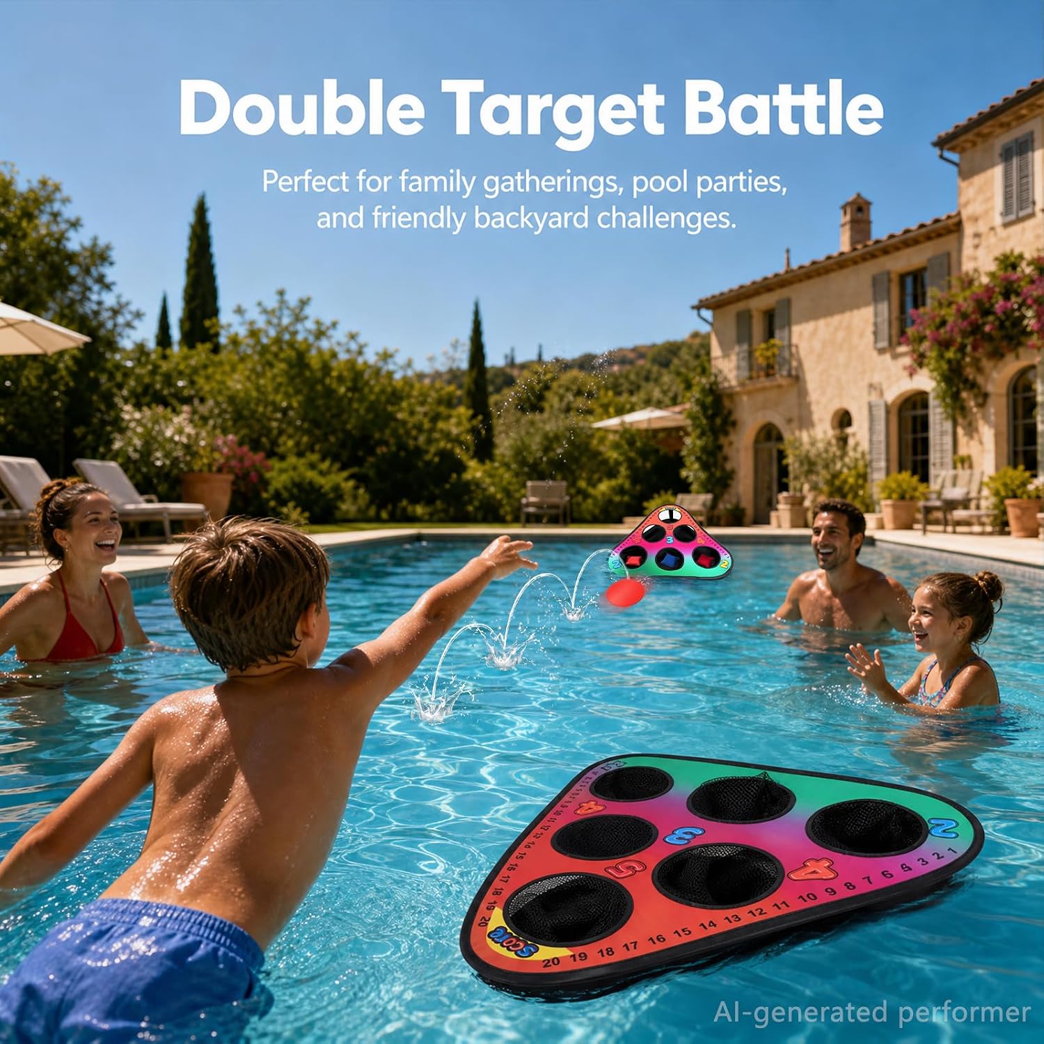Pool Cornhole Game Floating,Corn Hole Boards Set | Outdoor Games for Adults & Family, Floating Water Toys with Carry Bag, Easy Setup Portable Pool Game(2 PCS)