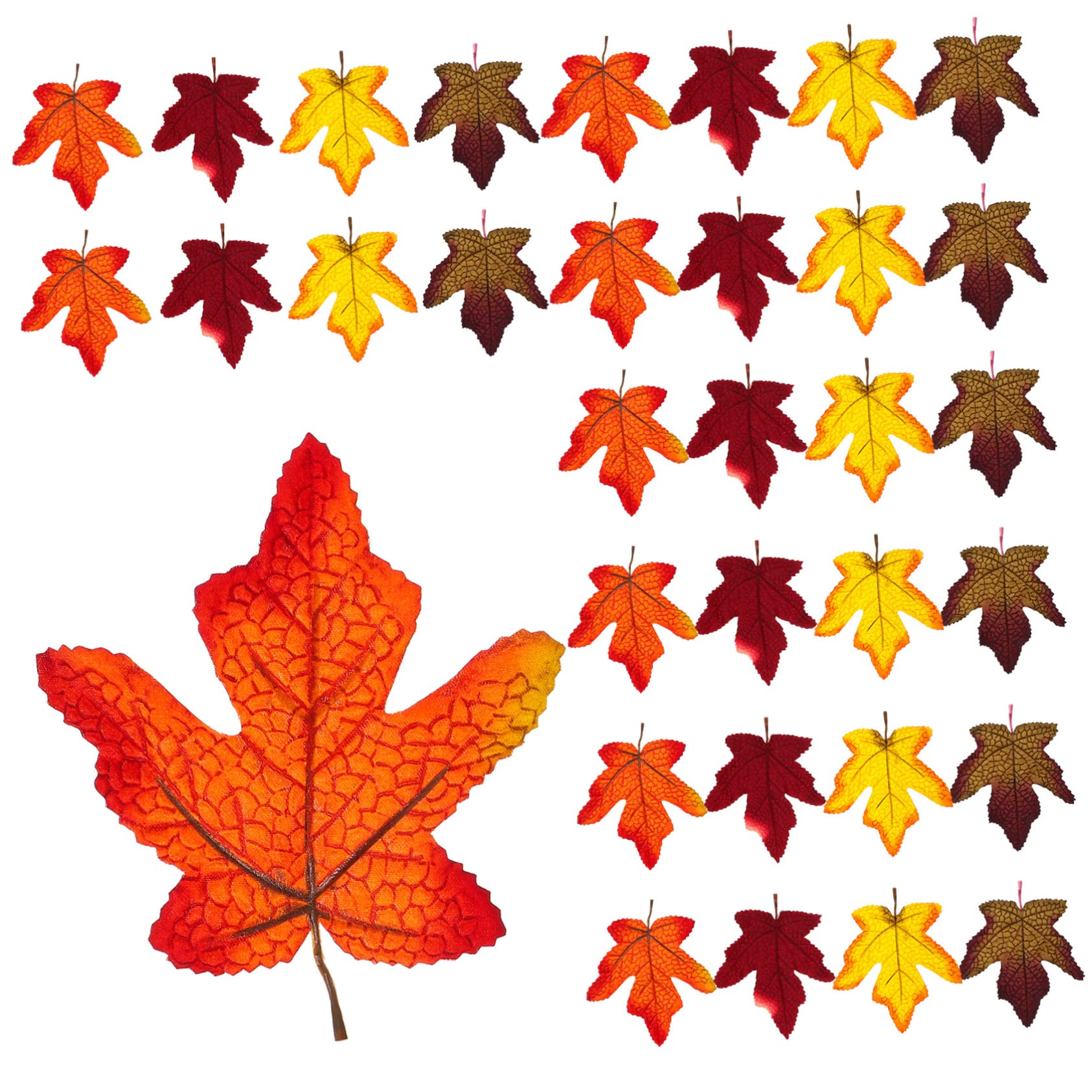 PRETYZOOM 128 STK Simuliertes Ahornblatt Künstliche Herbstblätter Heimdekorationen Herbstdeko Für Zu Hause Pflanzendekorationen Tischgirlande Simulation Ahornblatt Pflanzen Seidenblume