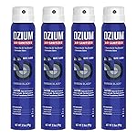 Ozium 3.5 Oz. Air Sanitizer & Odor Eliminator for Homes, Cars, Offices and More, Carbon Black Scent, 4 Pack