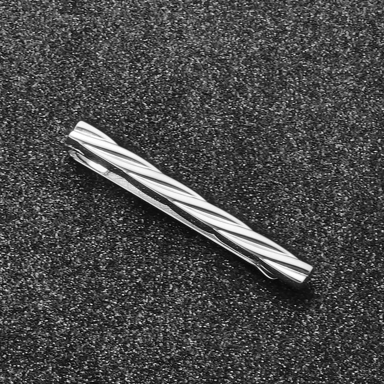 Silver Tie Clip Skinny Gold Tie Clips For Men Unique image 3