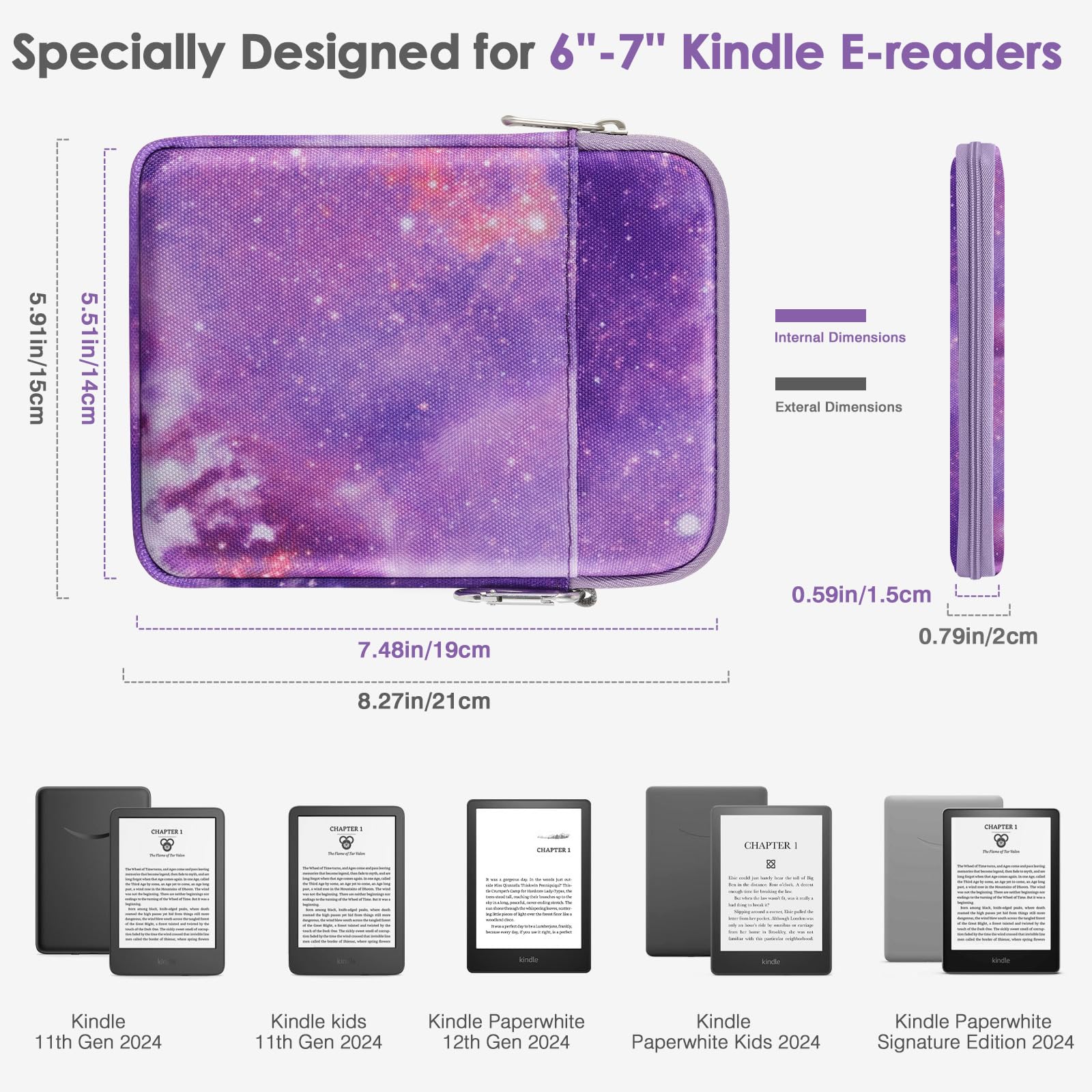 Amazon.com: Moko 6-7 Inch Kindle Sleeve Bag, Protective Nylon