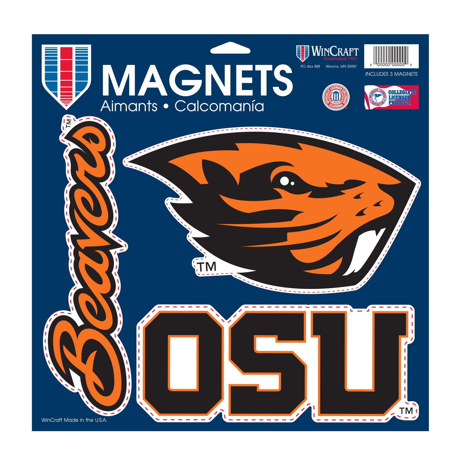 Wincraft NCAA Oregon State Beavers Car/Fan Magnet, Large/11 x 11-Inch, White