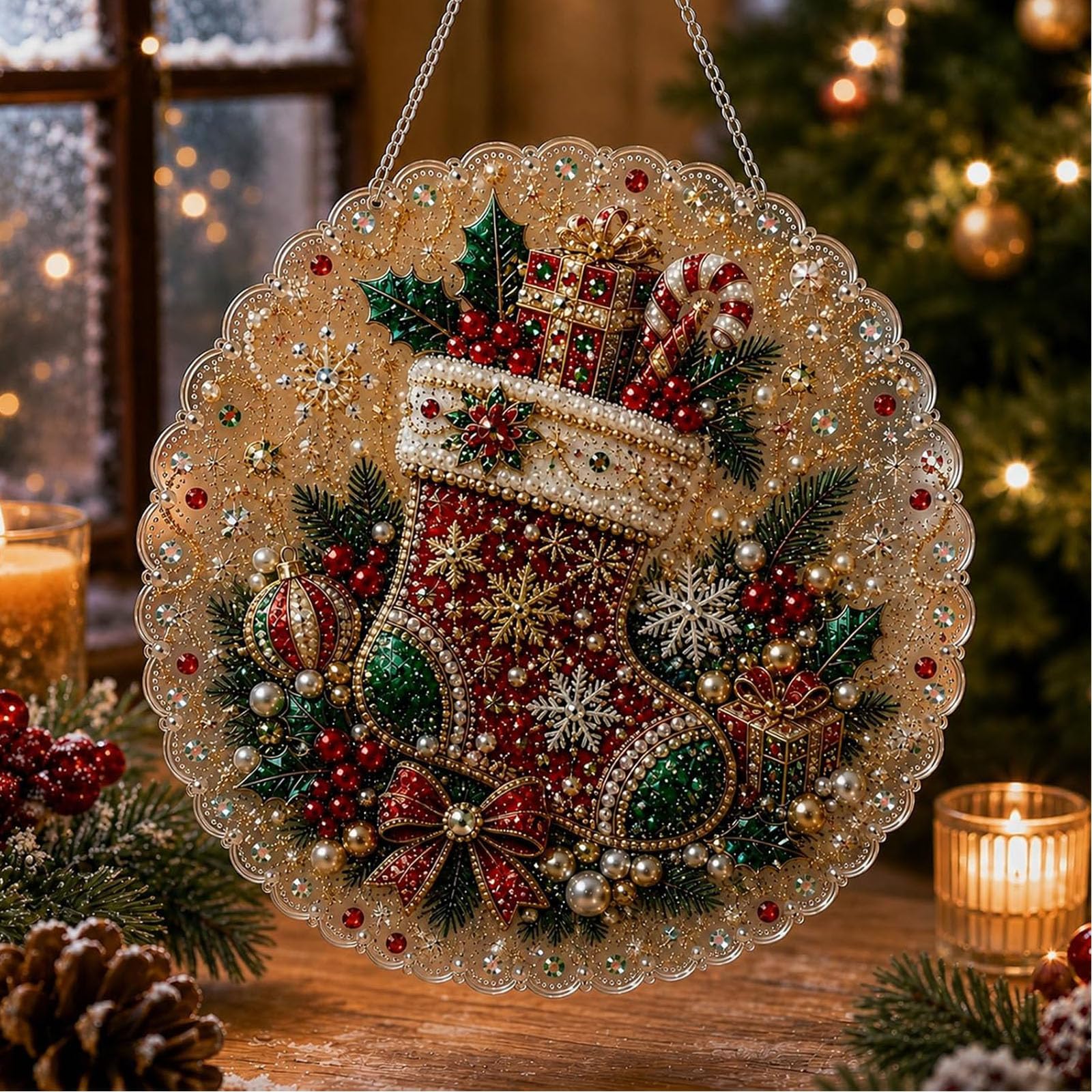 zoocco Christmas Pearl Diamond Art Kit for Adults (CC)