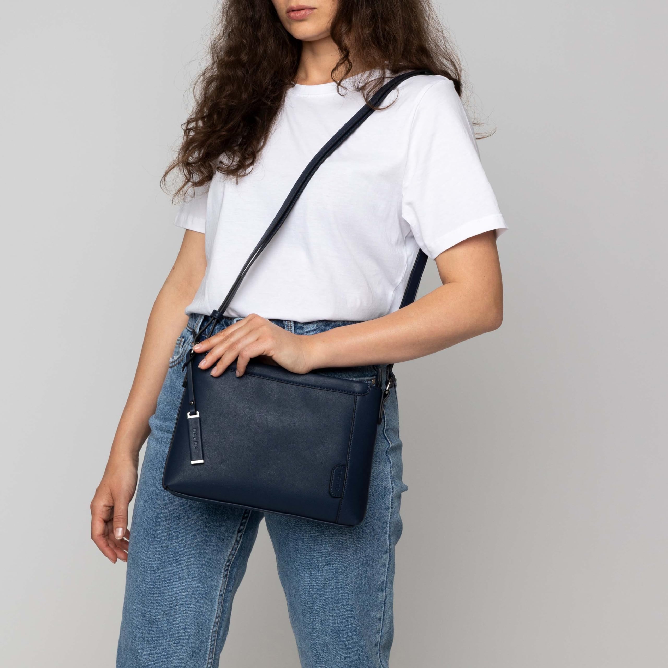 Picard Damen Schultertasche YOURS aus Recyceltes Pu Klein | mit Reißverschluss | Schultertasche | Alltag
