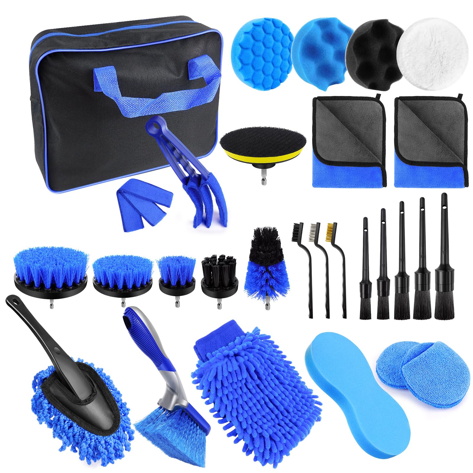 29x Car Detailing Brush Set Soft Brushes Interior Wheel Valet Pro Cleaning Kit 29PCS Car Detailing Brush Set Soft Brush Interior Wheel Valet Pro Cleaning Kit
