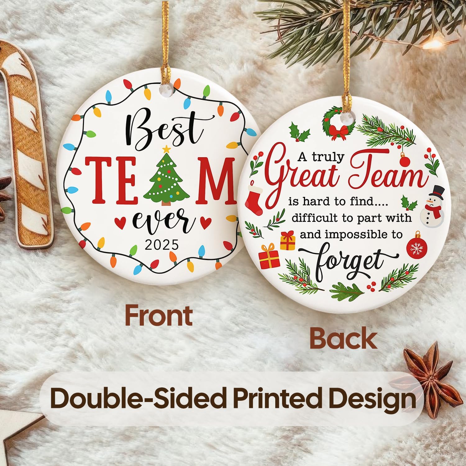 NewEleven Galentines Day Gifts for Coworkers - Best Team Ever Present, Thank You Gifts for Coworkers, Emotional Support Gift for Boss, Work Bestie - Galentines DayOrnament - Image 3