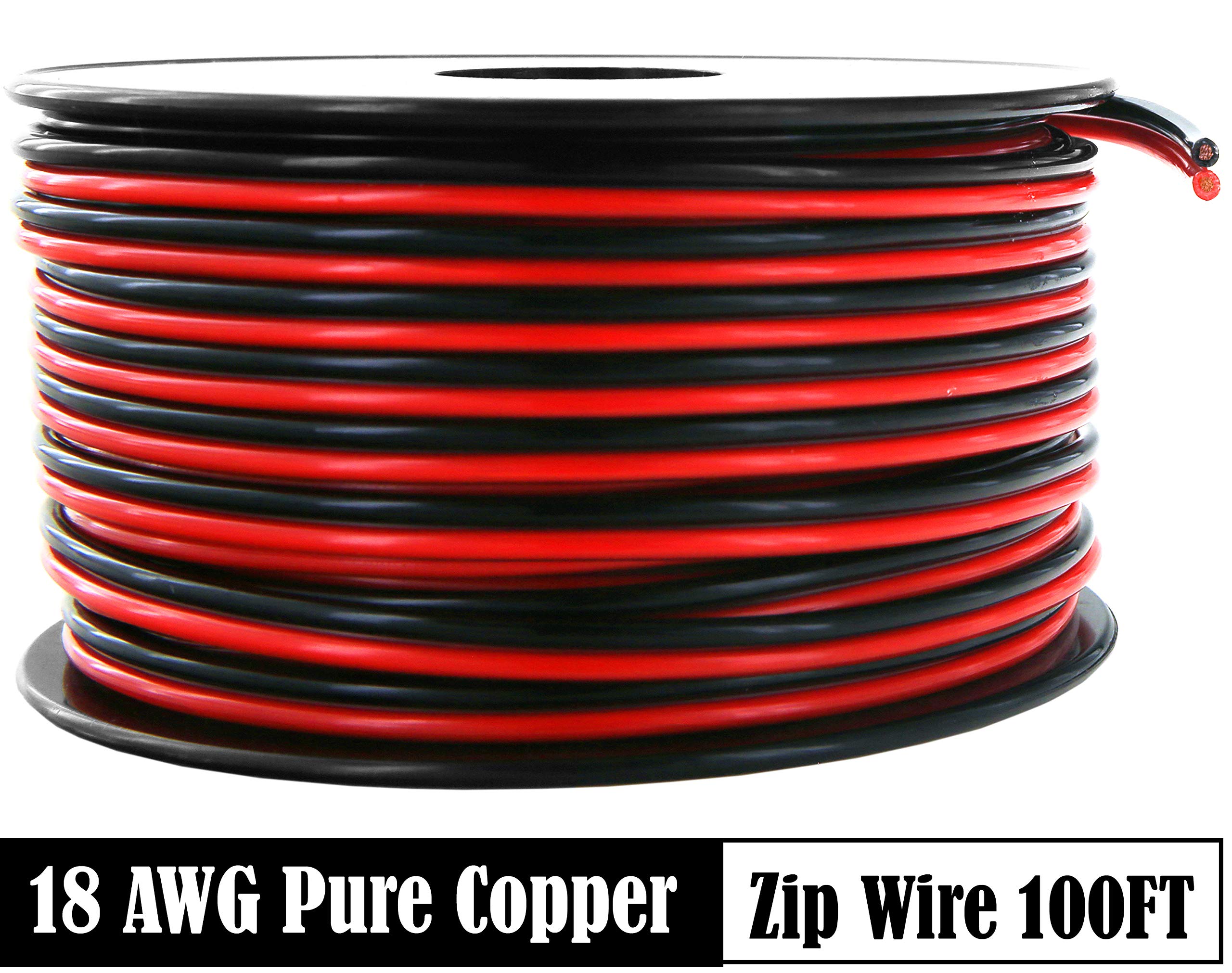 Amazon.com: GS Power 18 AWG (American Wire Gauge) 100 FT Red & 100
