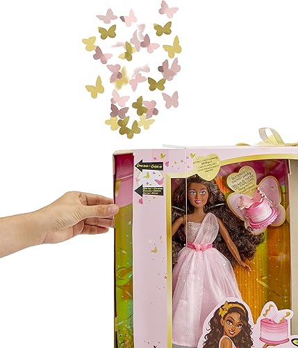 Miniatura 2 de MGA Entertainment Dream Ella Let's Celebrate Doll - Muñeca Yasmin, confeti de mariposa con purpurina rosa y dorada de 11.5 pulgadas, muñeca de moda