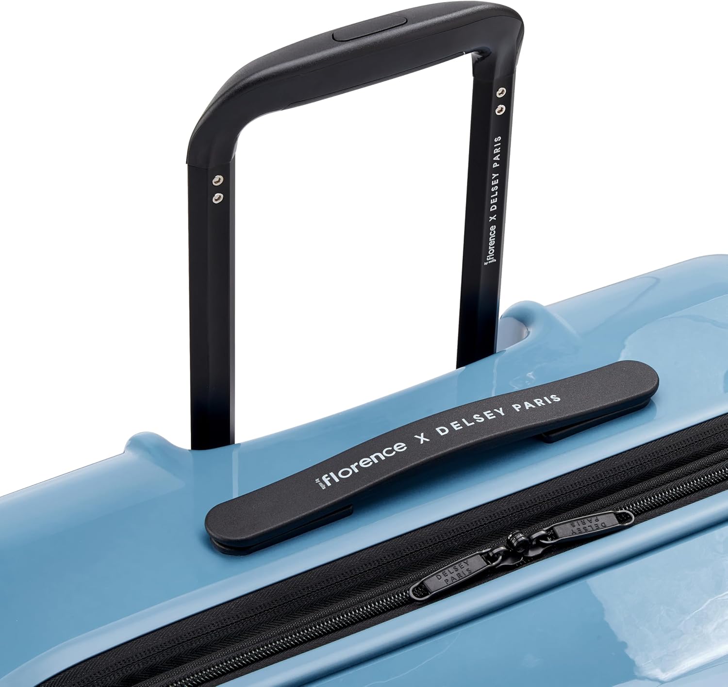 florence by mills Spin Me Away Hardside Expandable Luggage with Spinner Wheels, Zinc Blue, Checked-Large 29 Inch