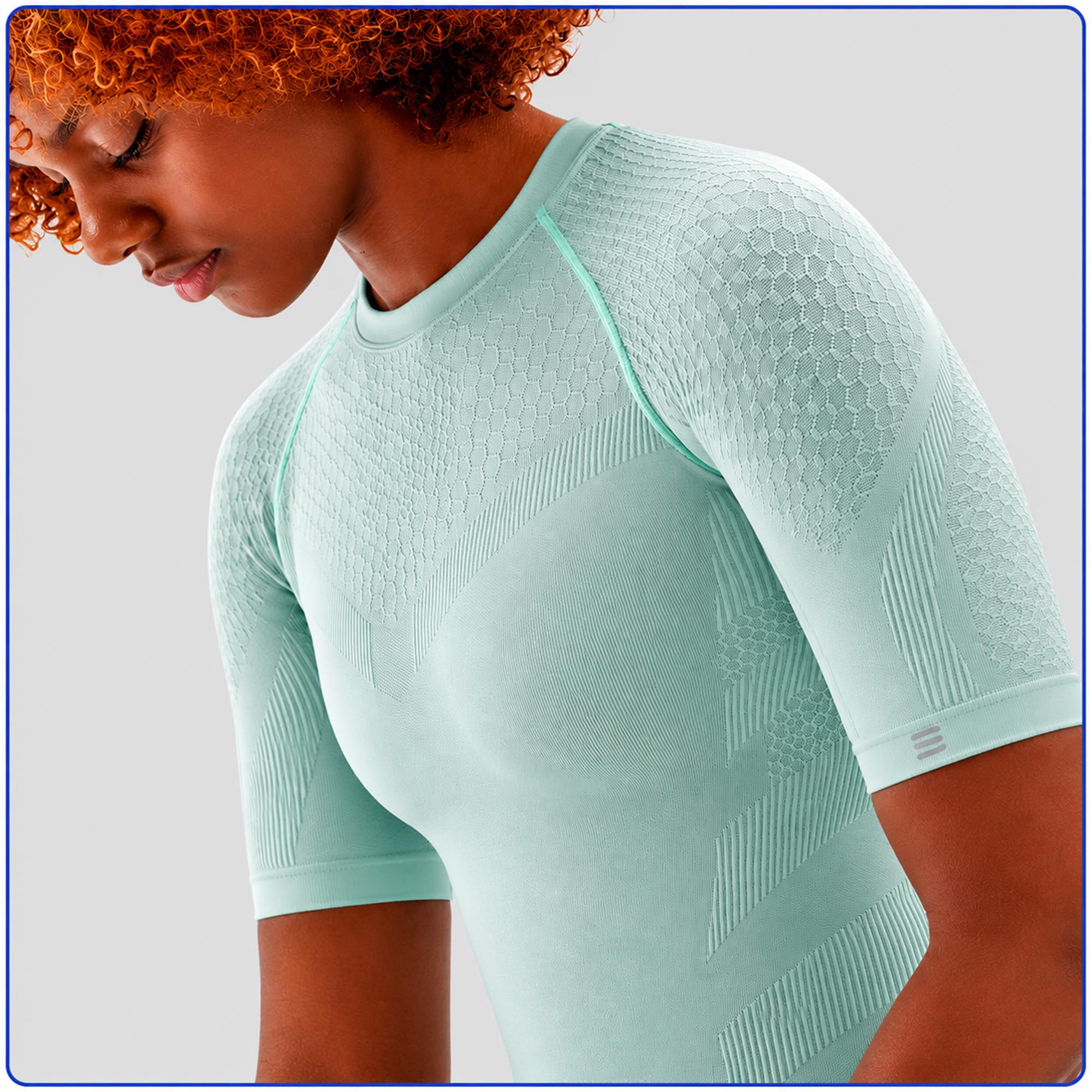 BAUERFEIND Kompressions-Shirt „Sports Compression Shirt Short Sleeve“, Kurzarm-Shirt für Damen, Für verbesserte Durchblutung der Torso- und Armmuskulatur, Polyamid/Elasthan
