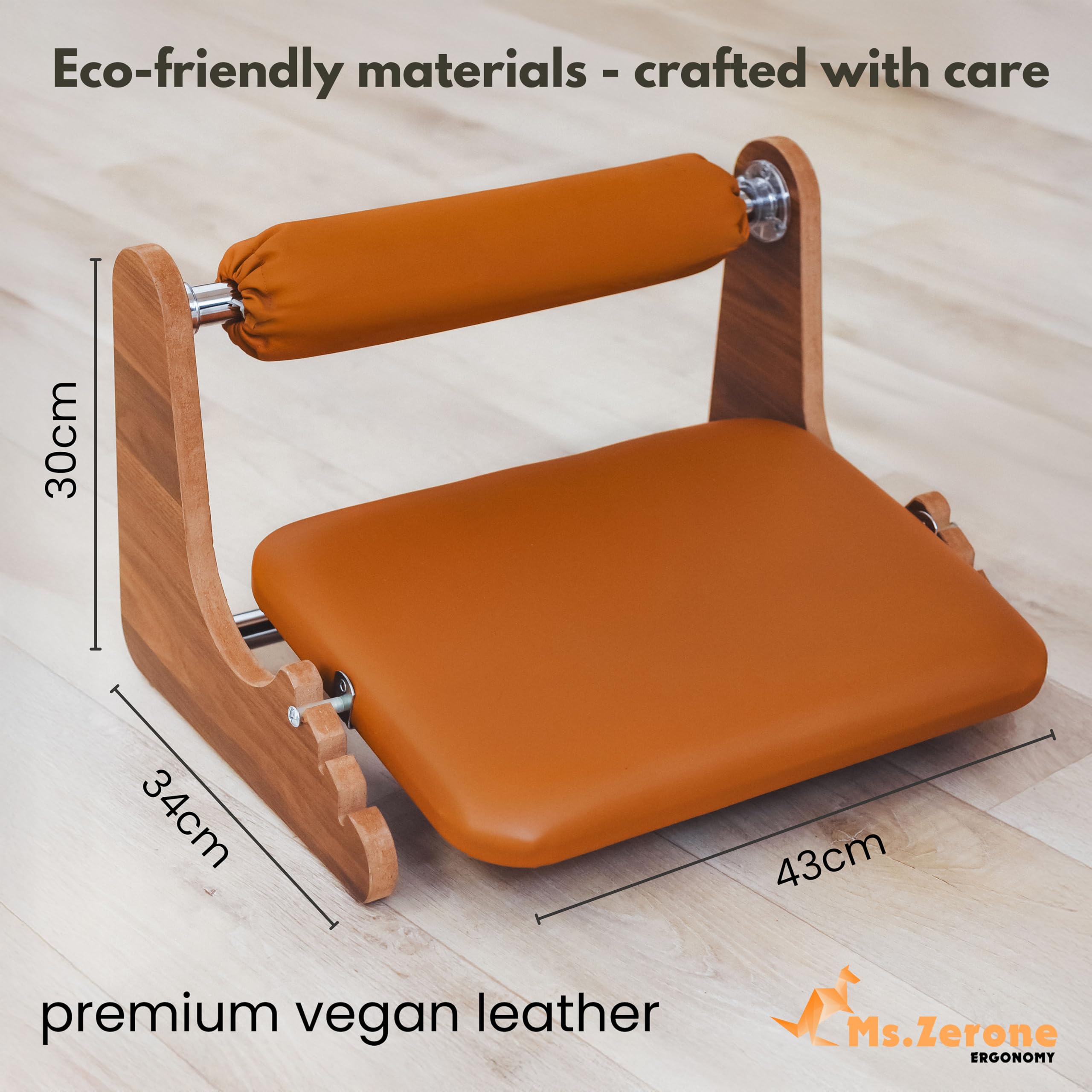 Ergonomische Fußstütze – einzigartige Knöchelstütze, 3 verstellbare Höhen, eleganter Kunstlederbezug (MDF), ideal für Gaming & Büro