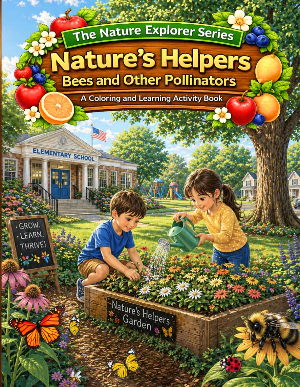 Nature’s Helpers: Bees and Other Pollinators: A Coloring and Learning Activity Book (The Nature Explorer Series)