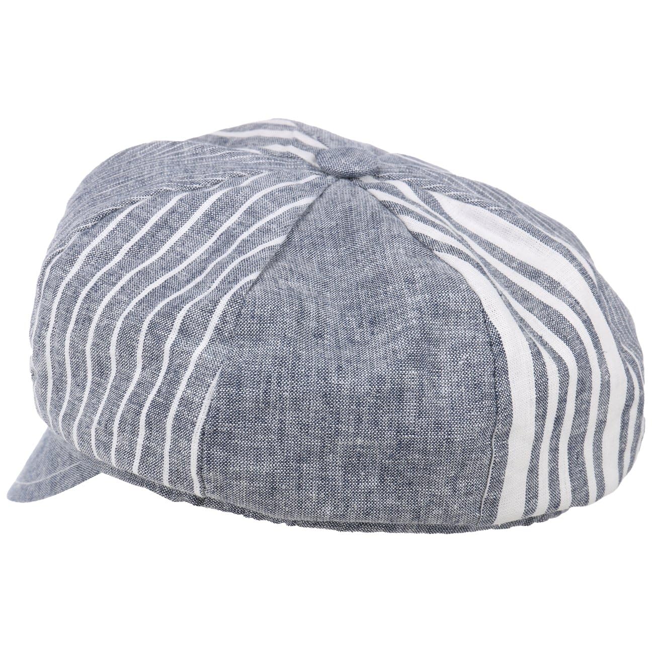 Lipodo Casquette Gavroche Blue Patchwork Femme Made in Italy Baker Boy