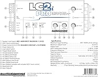Vista 8 de AudioControl LC2i PRO - Convertidor de salida de línea de 2 canales con sensor de señal GTO y AccuBASS