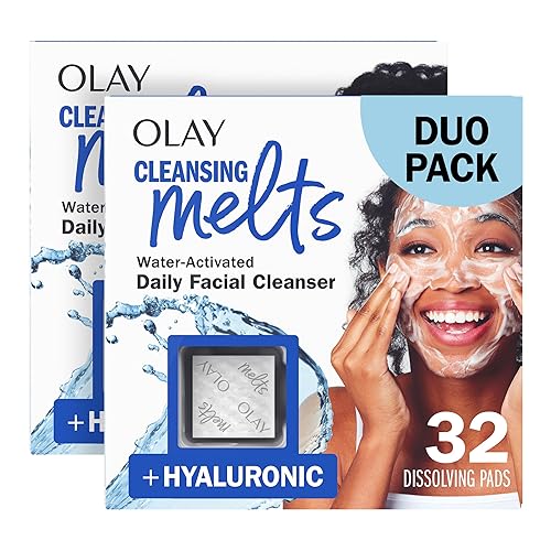 Olay Face Wash, Hyaluronic Acid Cleansing Melts, Fragrance-Free, Daily Use