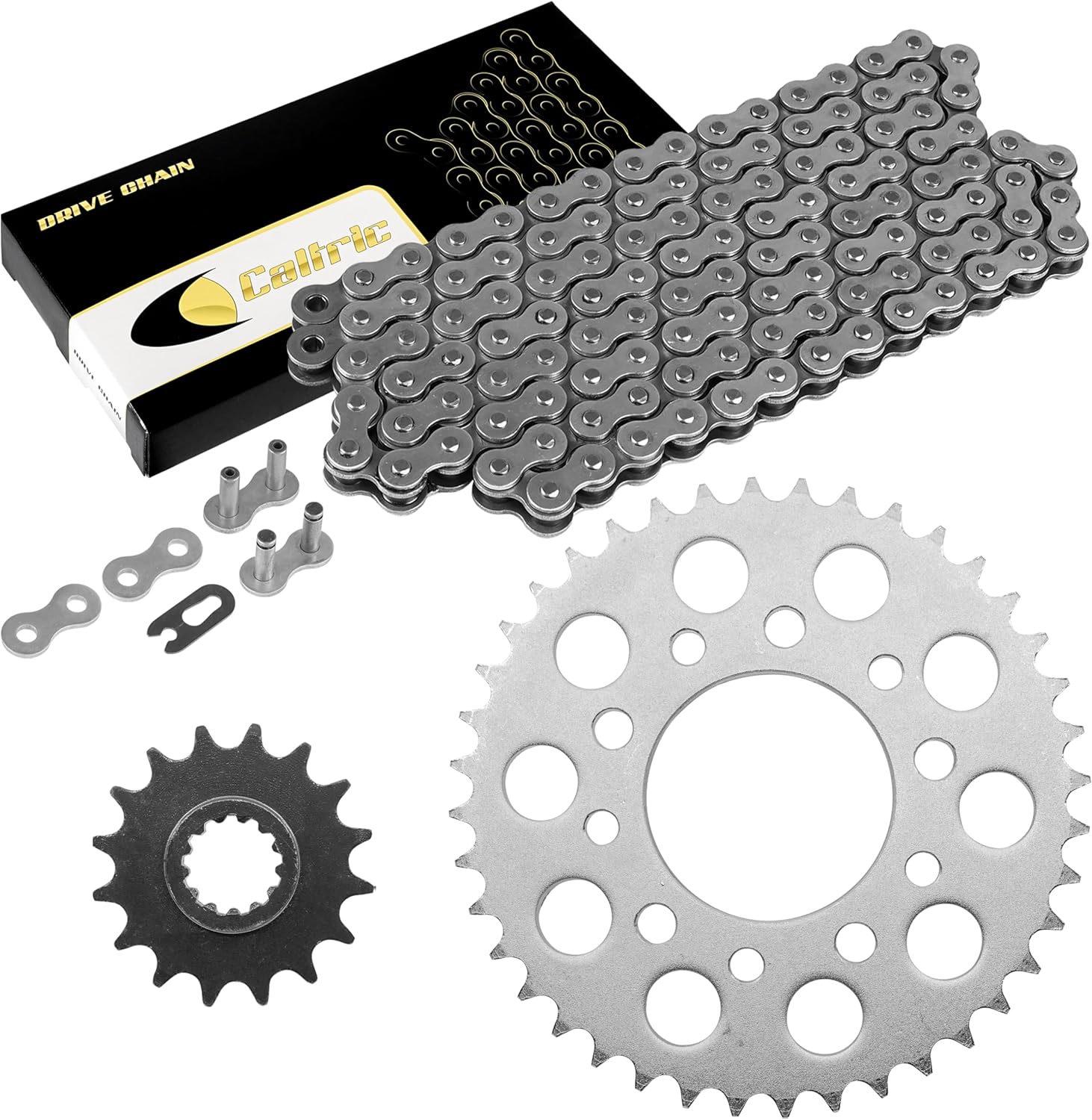 Caltric Drive Chain and Sprockets Kit Compatible With Honda VF750C VF750CD Magna 750 Rc43 1994-2004