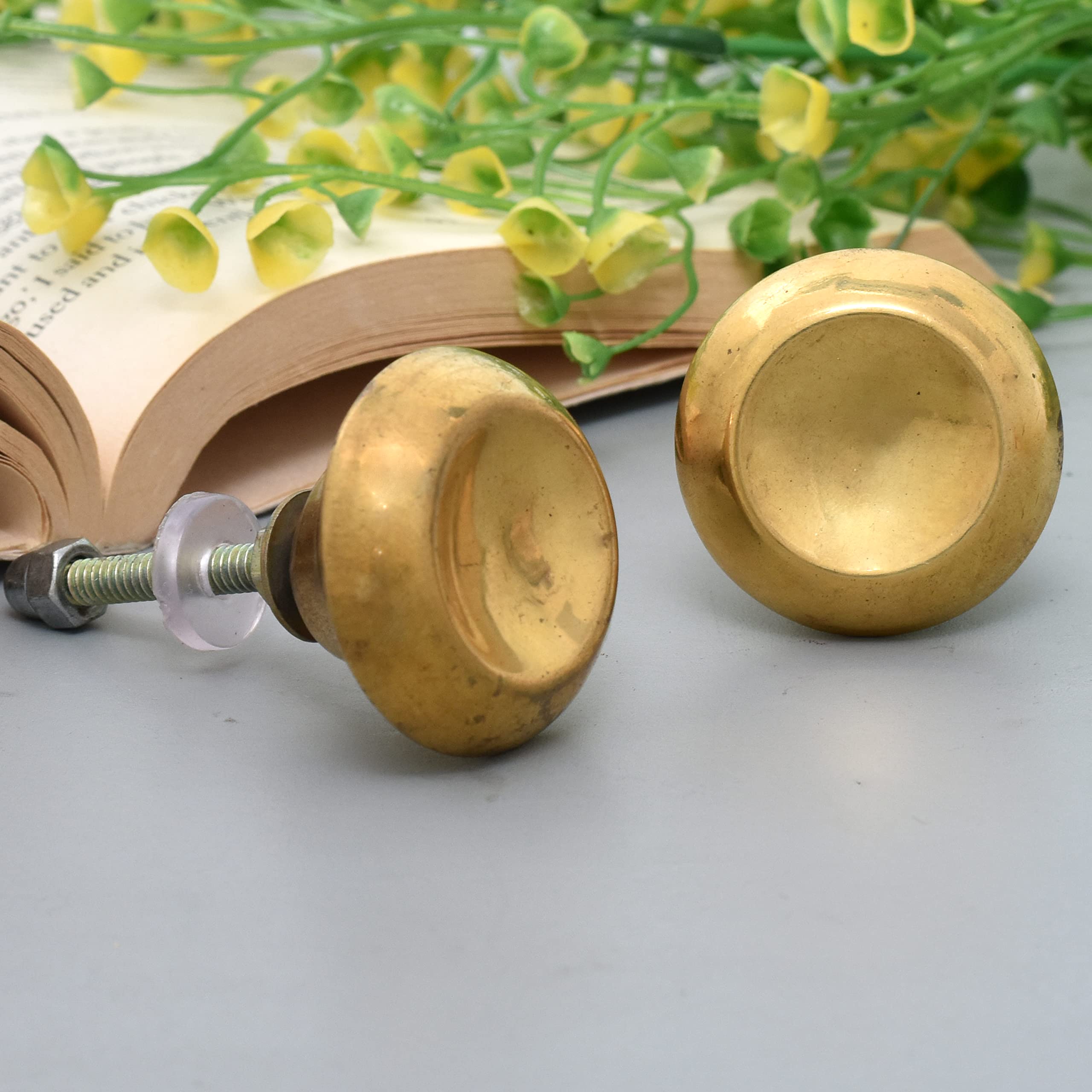 IndianShelf Pack of 6 Knobs | Brass Designer Knobs | Gold Antique Pulls | Round Knobs for Kids Room | Furniture Drawer Pulls (B0BLSDFJSQ) Amazon Price History, Amazon Price Tracker