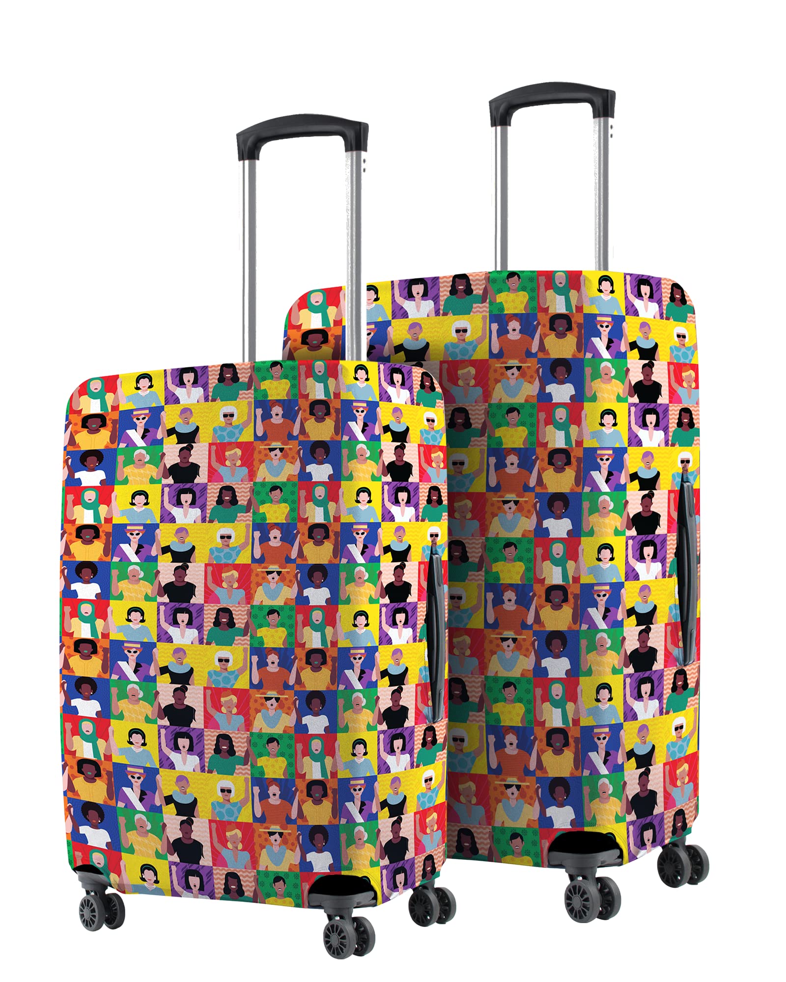 nasher miles Polyester Protective Luggage Cover Set of 2 (Small-Medium) - Women Design-picture-42