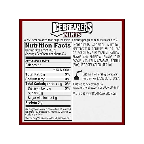 Miniatura 2 de ICE BREAKERS - Mentas para el aliento sin azúcar, sabor canela, latas de 1.5 onzas (8 unidades)