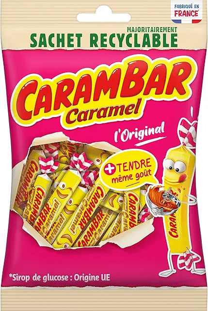 Carambar Caramel Recyclable Sachet 180g - Friandises au Caramel