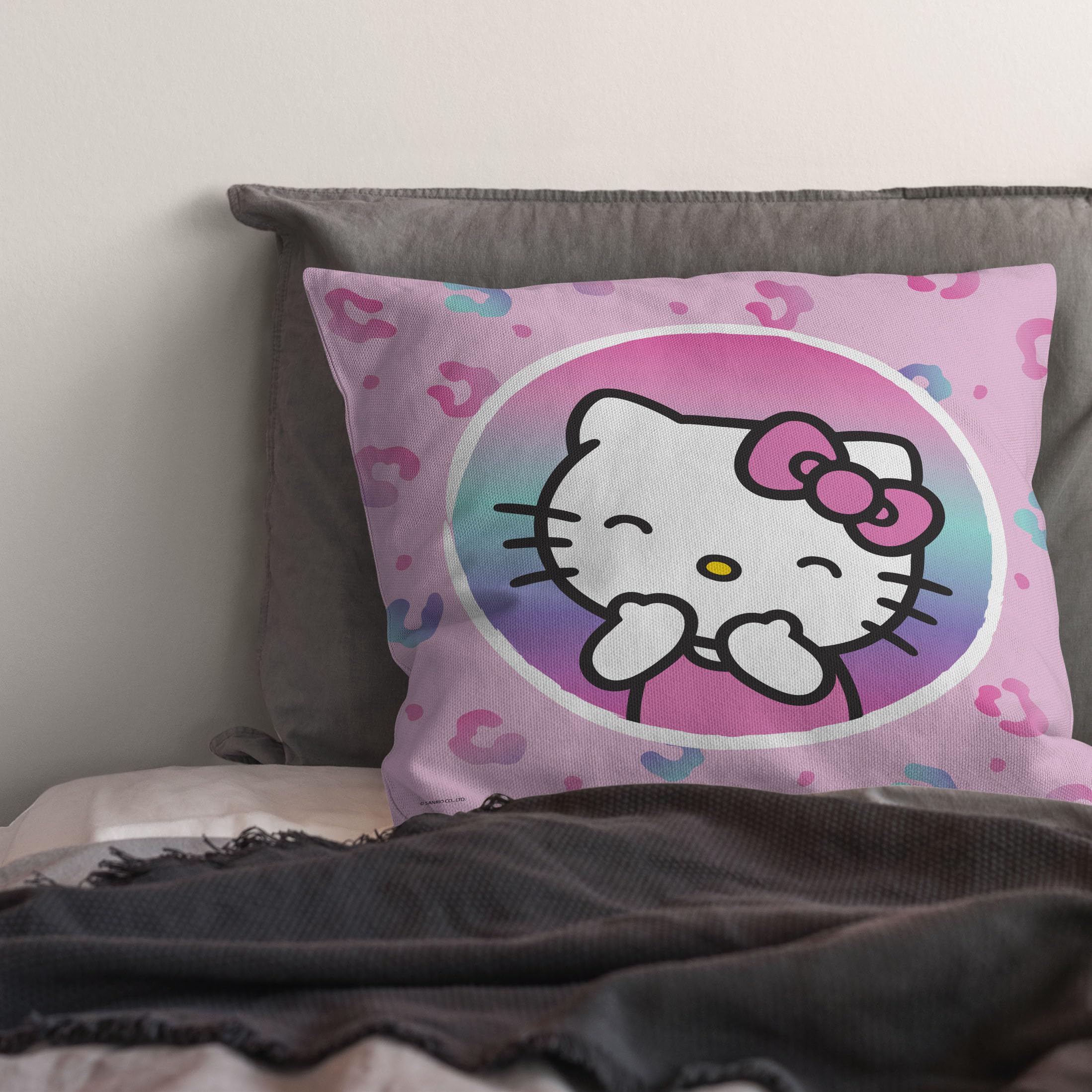 Northwest Hello Kitty Cloud Throw Pillow - 15 Inch Round Plush Decorative Pillow, Officially Licensed
