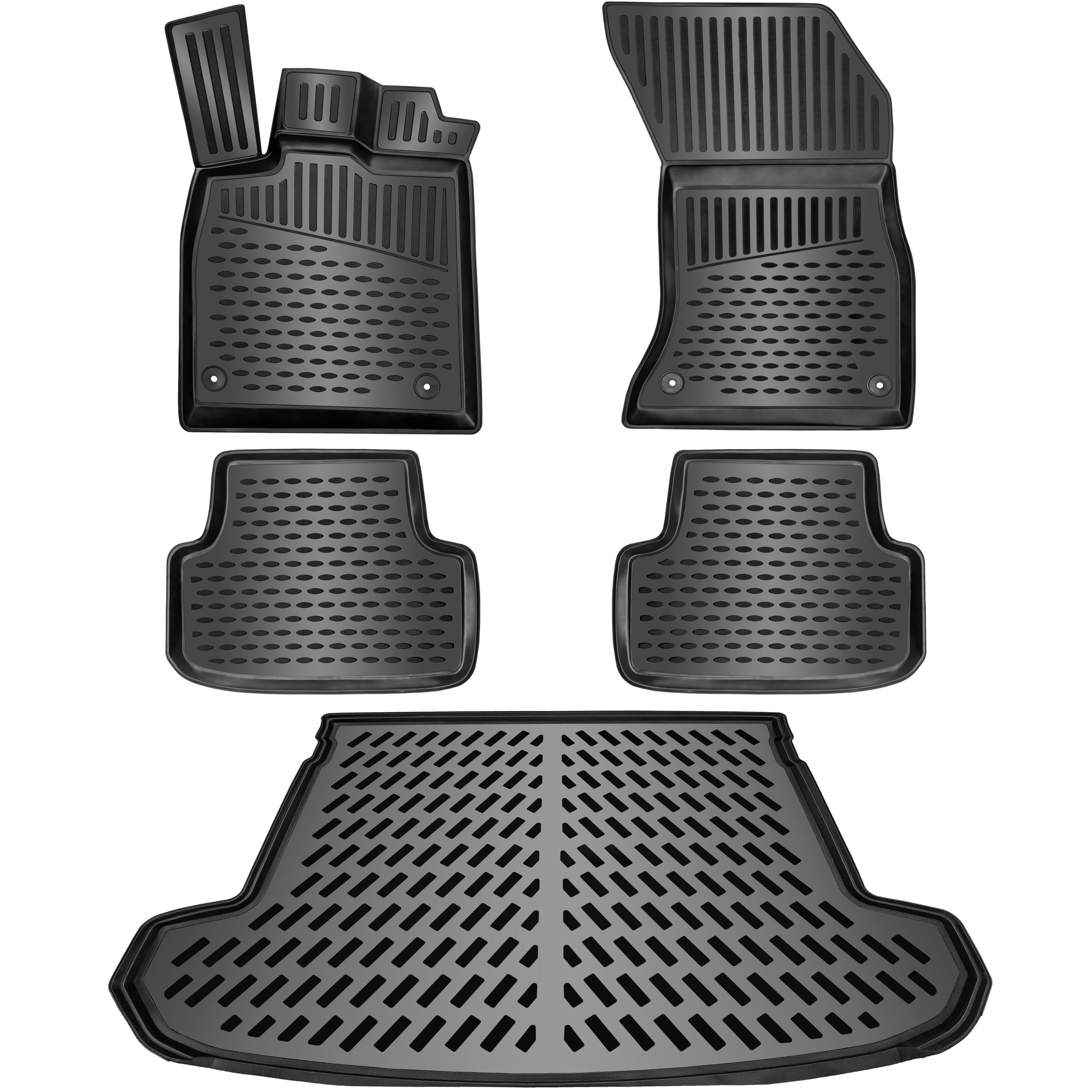ELMASLINE 3D Gummimatten & Kofferraumwanne Set für BMW 3er Touring (G21) 2019-2026 Kombi | Zubehör Fußmatten & Kofferraummatte