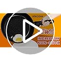KIKCOIN 20 Pcs Pots and Pans Set Non Stick, Detachable Handle Cookware Sets Nonstick, Non Toxic Induction RV Kitchen Cooking Set with Removable Handles, Dishwasher/Oven Safe, Easy Clean (Black)