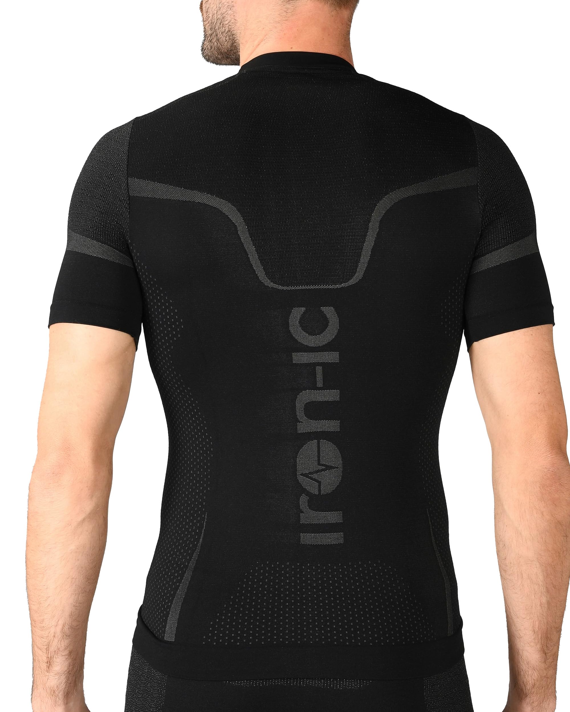 Iron-ic, Camiseta de hombre técnica Baselayer Performance – Camiseta de manga corta para esquí, snowboard, senderismo, running, crossfit