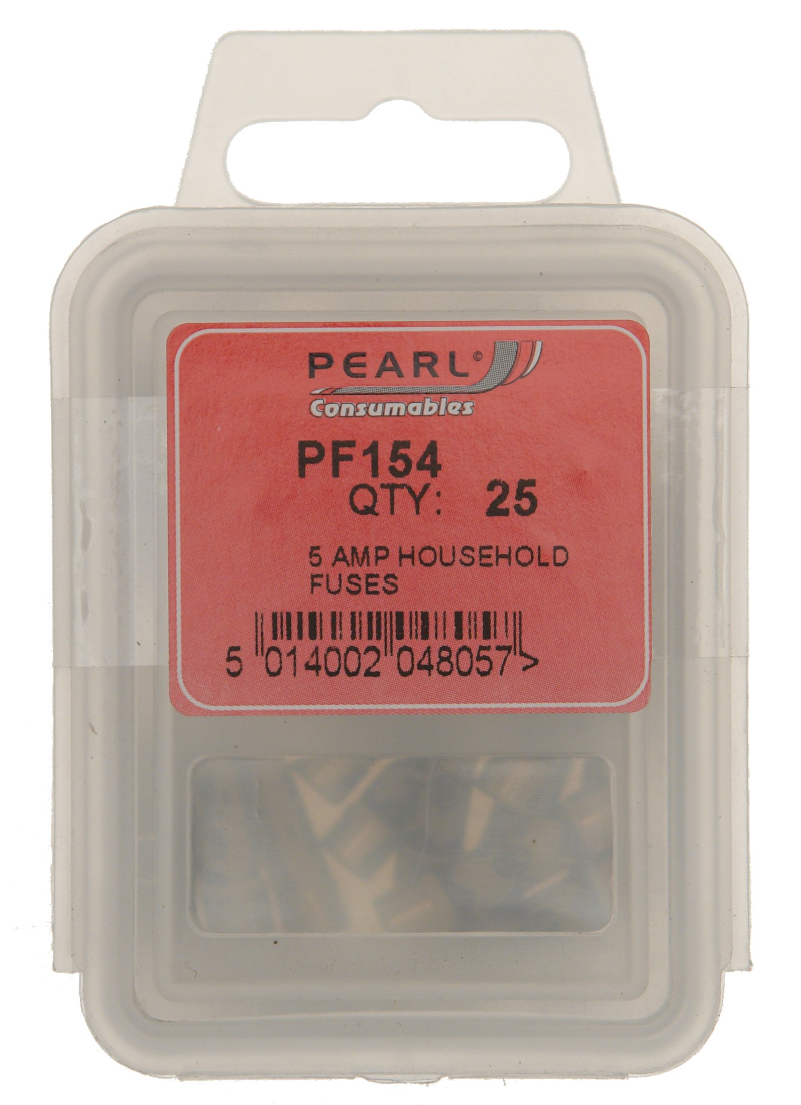 PEARL CONSUMABLES PF154 Household Fuse, 5 A, Set of 25