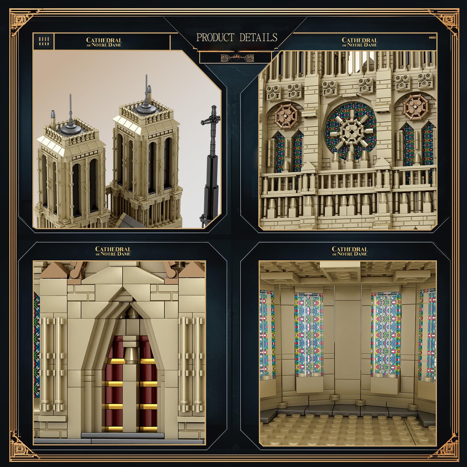 Reobrix Architecture Notre-Dame de Paris Building Kit, Large Model