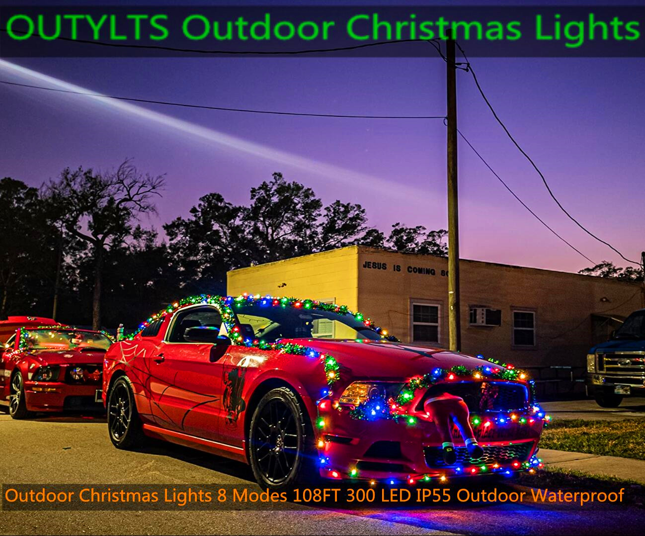 Christmas String Lights End-to-End Plug 8 Modes 108FT 300 LED IP55 Outdoor Waterproof UL Certificated Indoor Fairy Lights Garden Wedding Christma Trees Parties Decoration Multicolor - Image 8