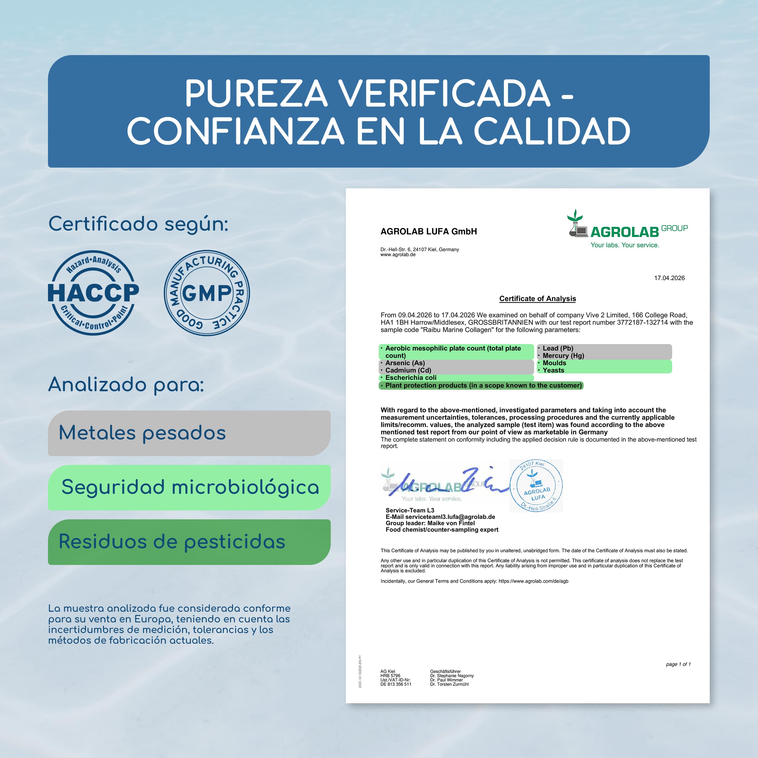 Colágeno Marino en Polvo - 100% Puro, 10.000 mg de Péptidos de Colágeno Hidrolizado Tipo I - Suplemento para la Piel, el Cabello y las Uñas - Sin Sabor, Sin Gluten, Sin Azúcares