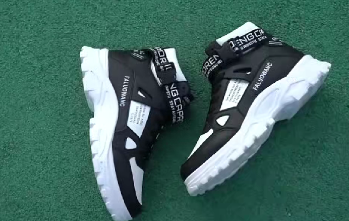 Amazon.co.jp: REENEW Men's High-Cut Sneakers, Thick Sole, Casual