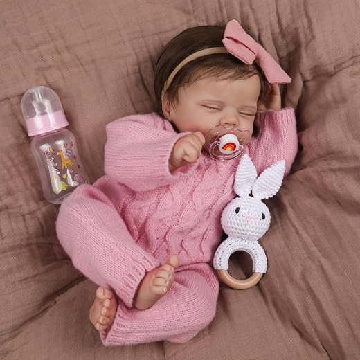 WOOROY Realistic Reborn Baby Dolls Aria, 18-Inch Real Life Newborn Girl