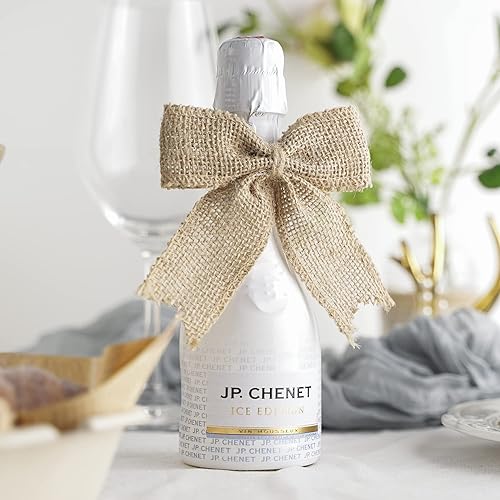 Miniatura 5 de AIMUDI Arcos de arpillera natural, lazos de regalo rústicos, lazos de corona de Navidad de 4 pulgadas, hechos a mano, pequeños lazos de arpillera